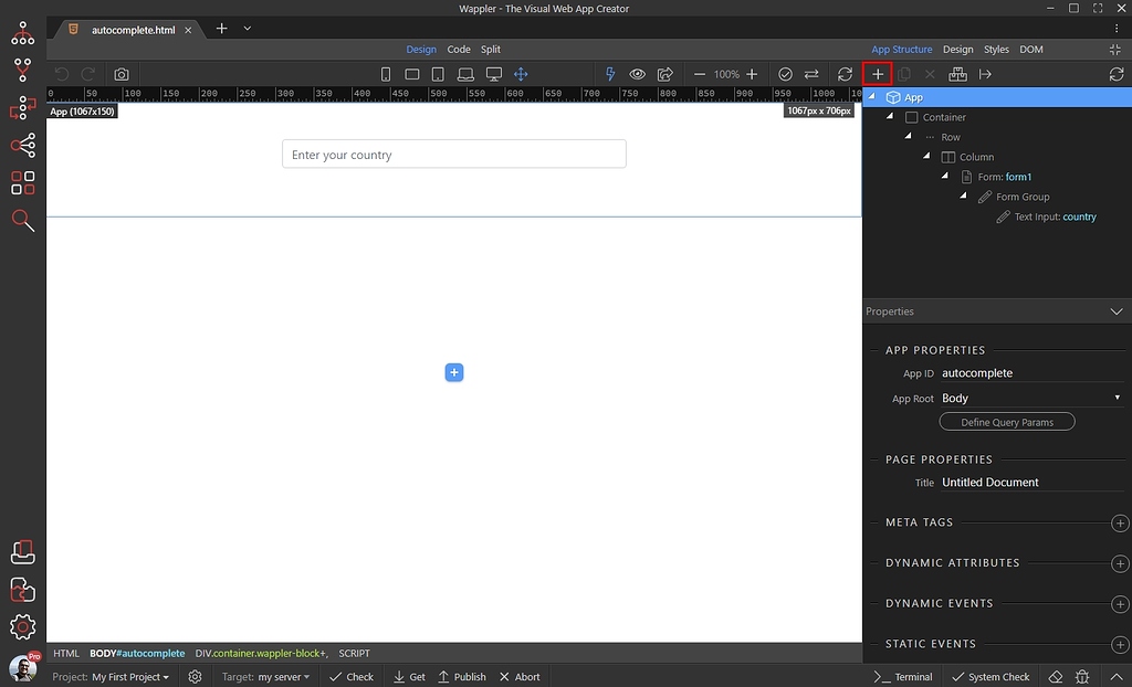 Using the Autocomplete Component - Front-End Components - Wappler Community