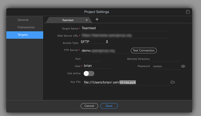 cyberduck sftp ppk key