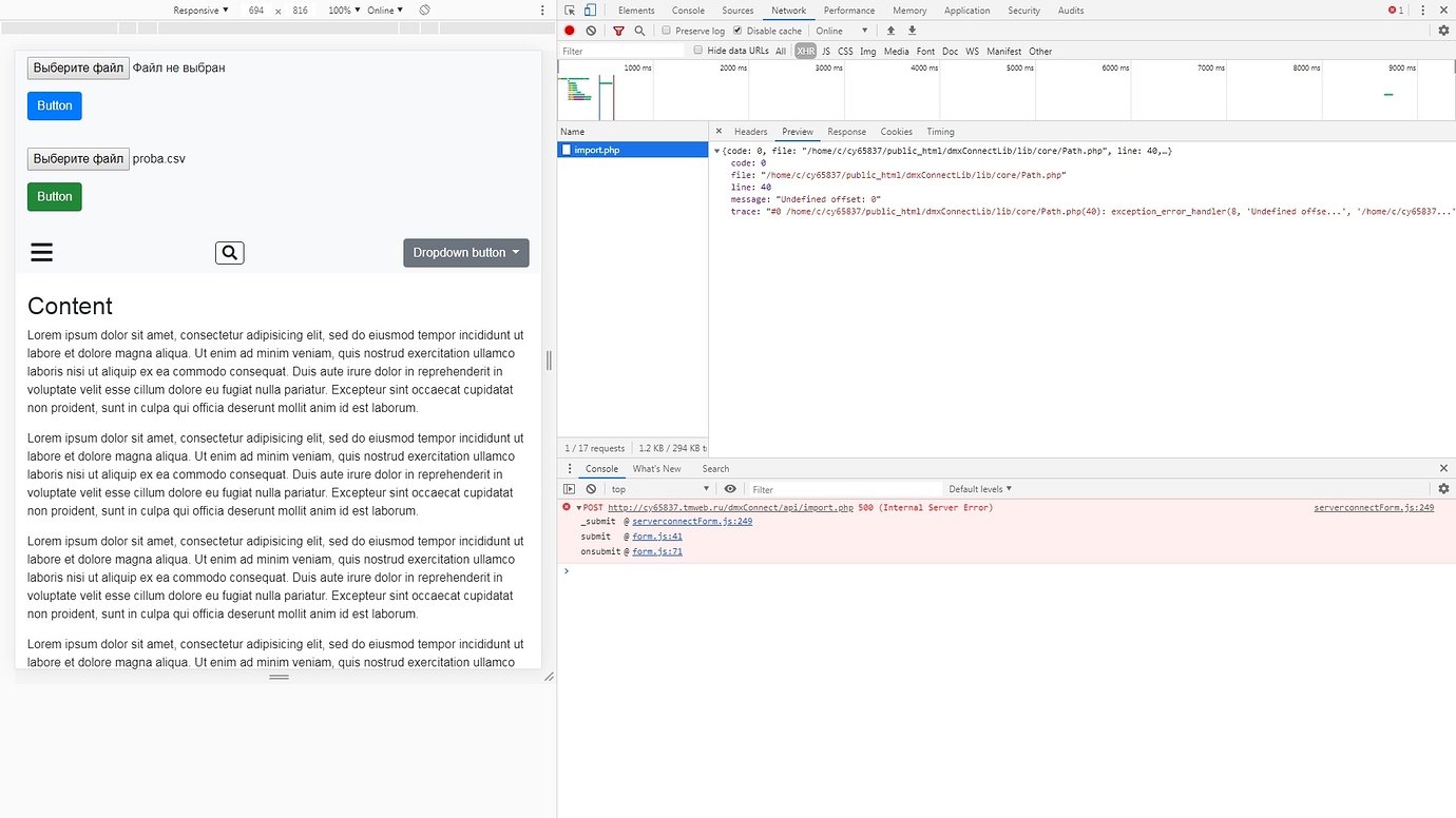 Error 500 When Importing Csv How To Wappler Community