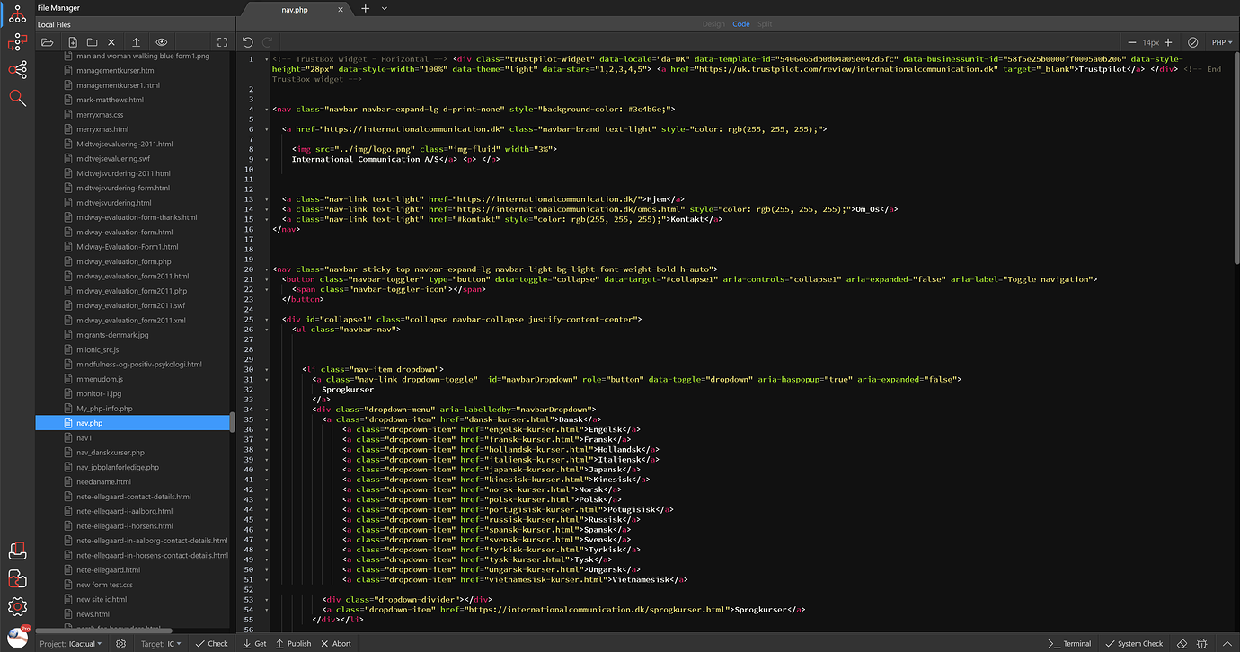 Enable Design or Split view for an include php file - Need Help ...