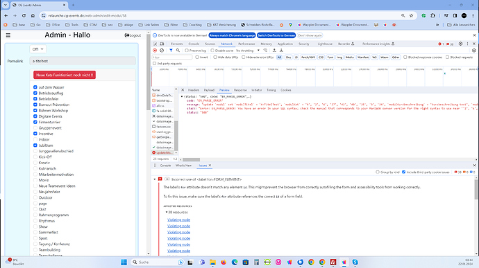Problem with multiple checkbox insert - How To - Wappler Community