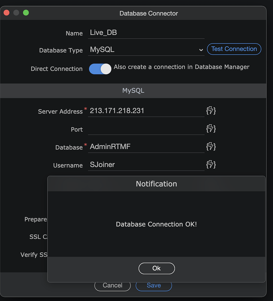 Database Connection - Need Help - Wappler Community