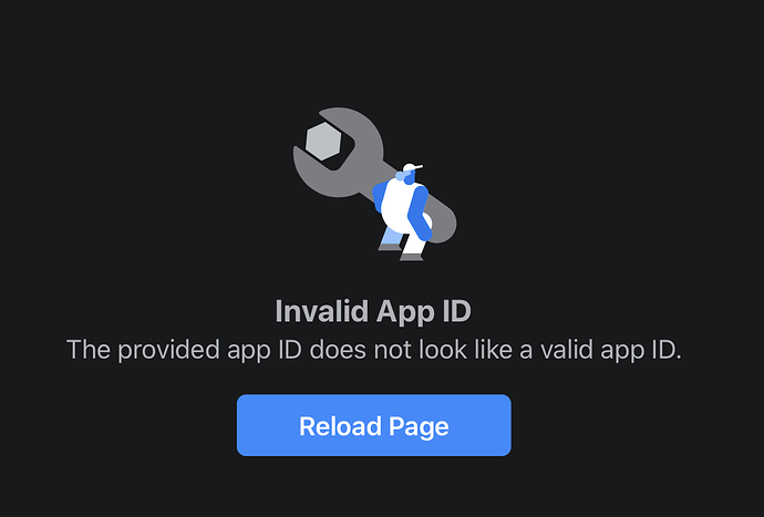 FB invalid app id