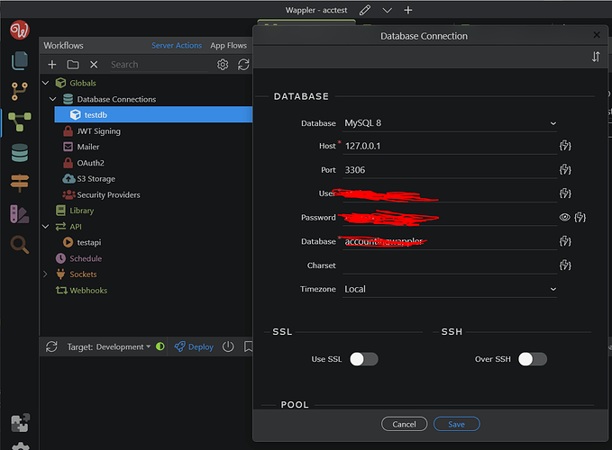 Global DB Connection Setup