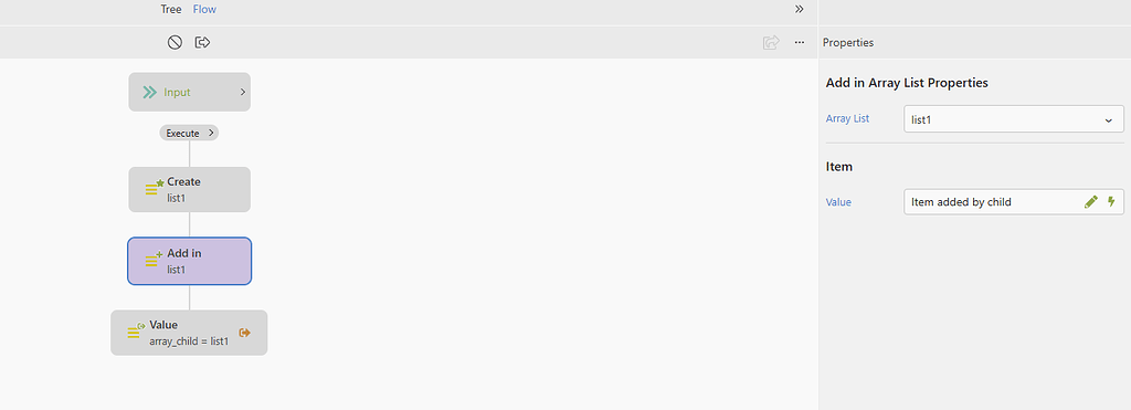 Array lists do not get created in a child if the same name already ...