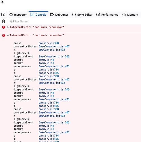 error console