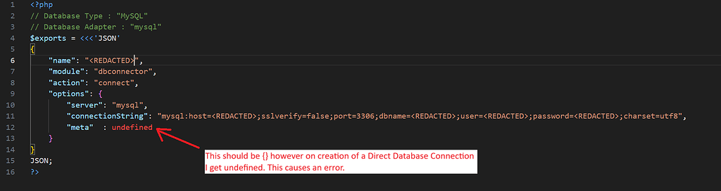 Adding a second database connection causes incorrect connection file ...
