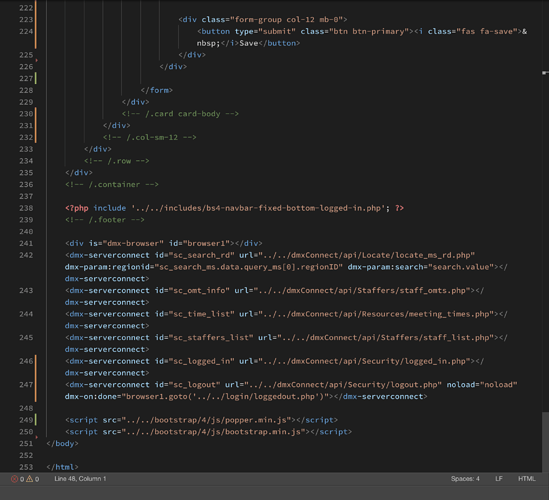 i) The server connect urls that popluate post variables