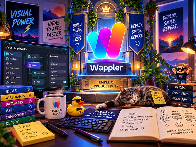 Santuario neón de productividad Wappler