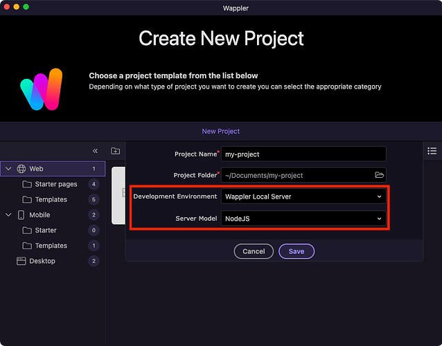 Server and Dev Environment settings