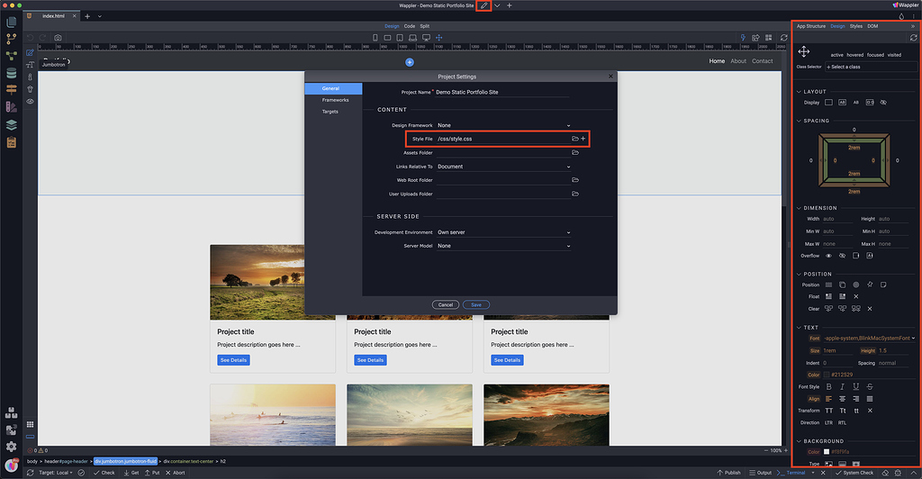 Using the Design Panel - Getting Started - Wappler Community