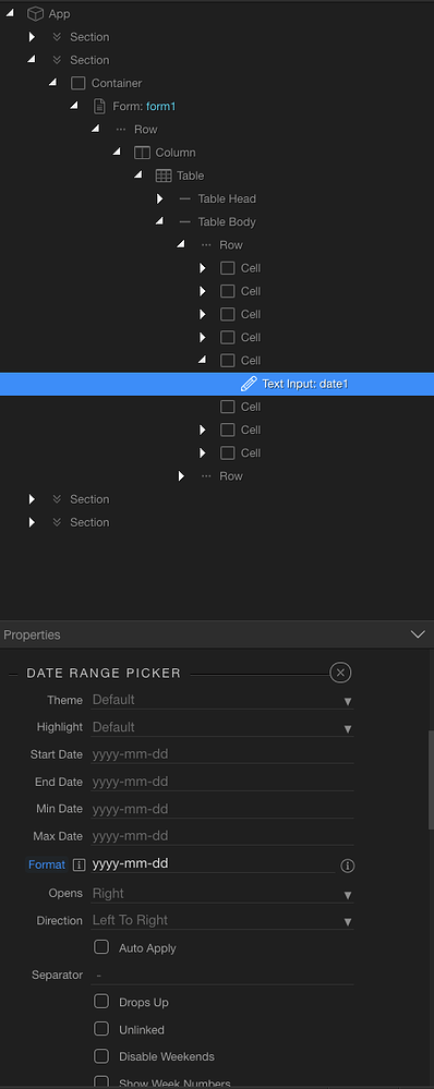 word date picker not working