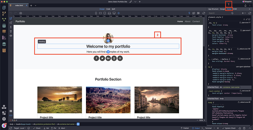 Using the CSS Styles Panel - Getting Started - Wappler Community