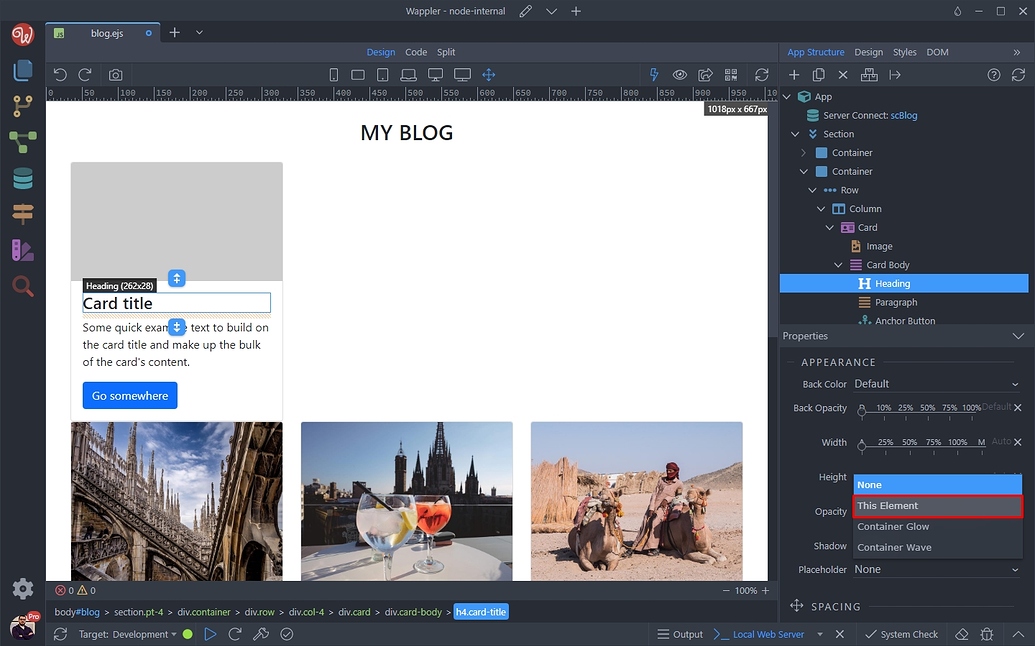 Wappler Documentation Using Bootstrap 5 Placeholders