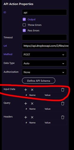 API