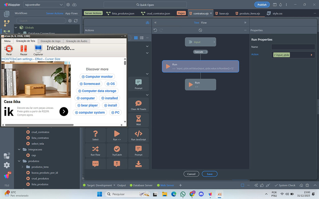 Instructions placed in the "Actions Editor" after saving are not ...