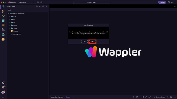 Install nodejs packages