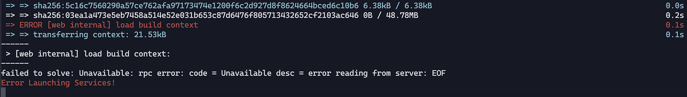Docker deployments failing - failed to solve: rpc error - Need Help ...