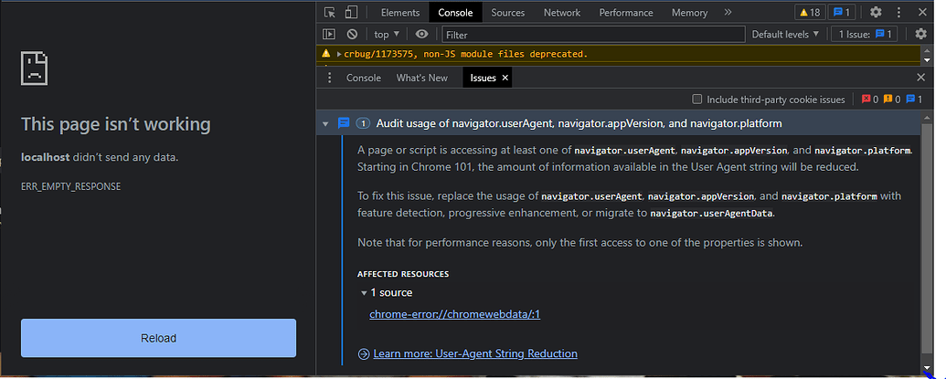 How to troubleshoot localhost didn't send any data - How To - Wappler ...