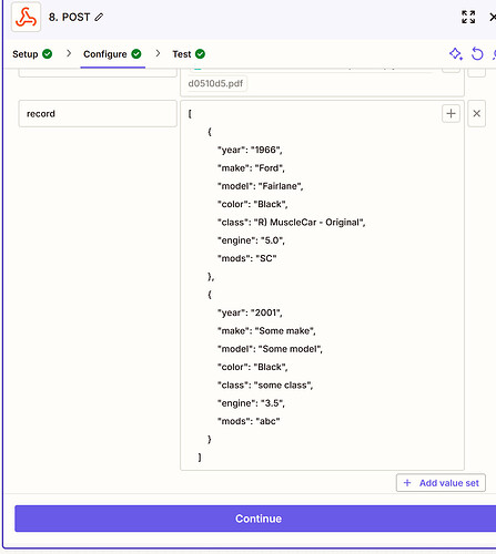 zapier configuration