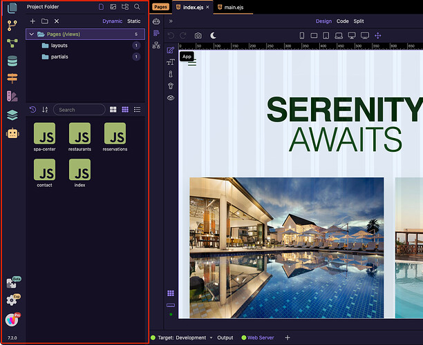 Site Manager with Pages Manager open