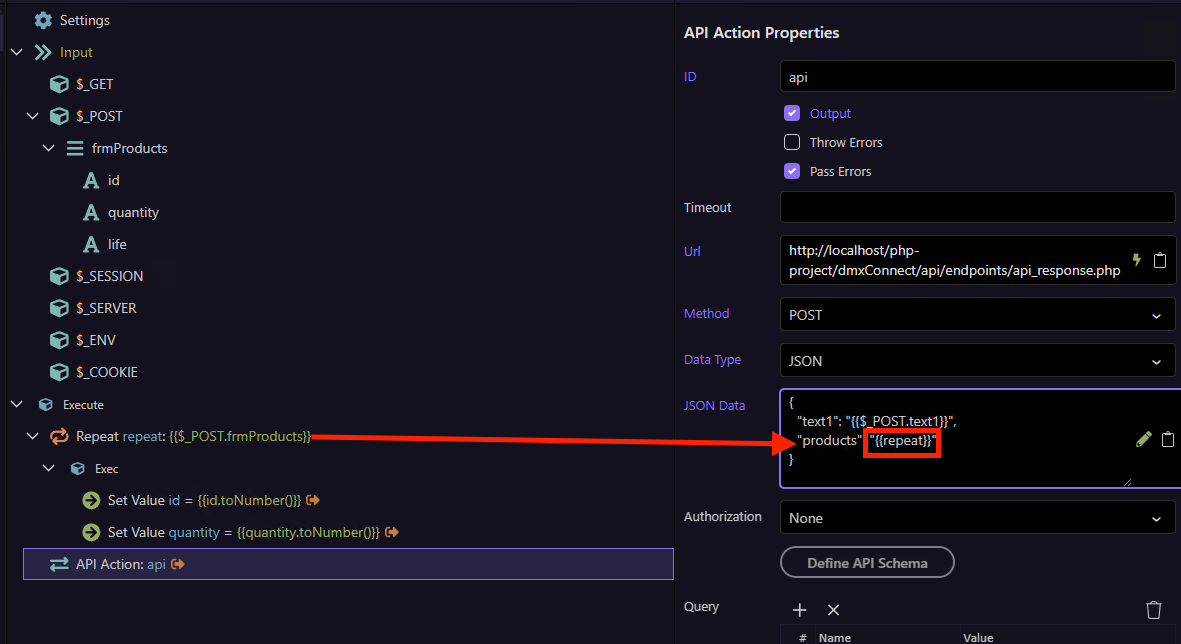 API Action json data format - Need Help - Wappler Community