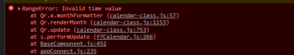 Calendar error