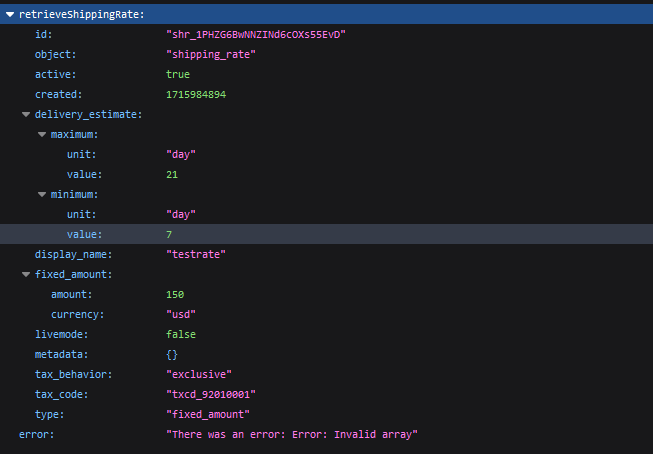 retrieveshippingrateoutput